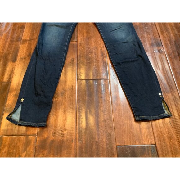 Frame Dark Wash Le High Skinny Blue Denim Jeans, Size 26 - Picture 3 of 8